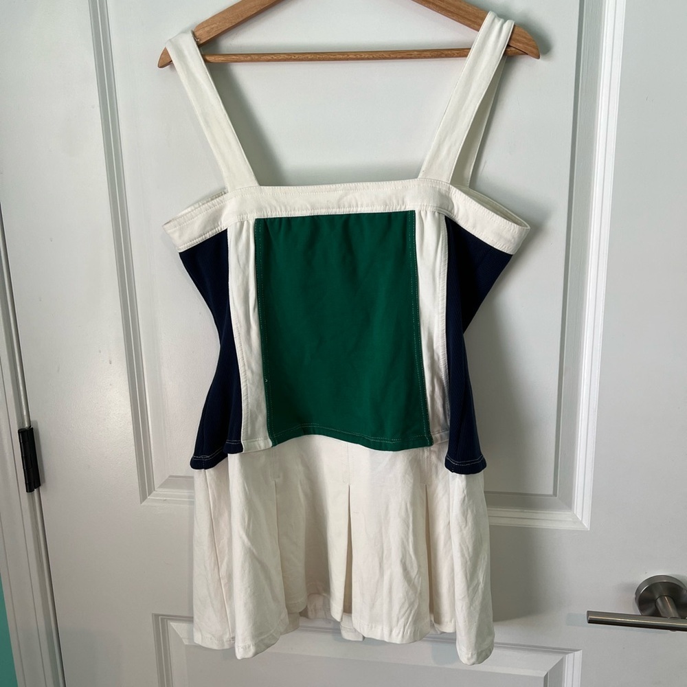Daily Practice by Anthropologie Sleeveless Pleated Mini Dress XL Pickle Ball - Picture 5 of 10